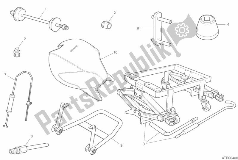 Wszystkie części do Narz? Dzia Serwisowe Warsztatu, Stela? Ducati Monster 797 USA 2020